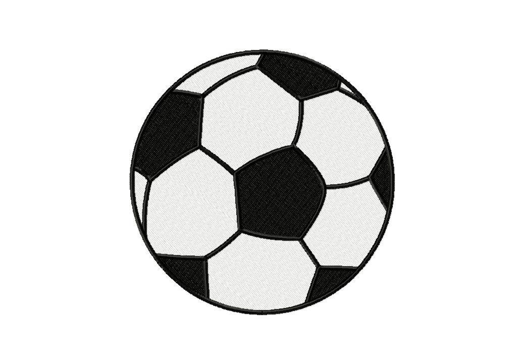 Free Embroidery Design Soccer Ball Includes Both Applique and Fill 