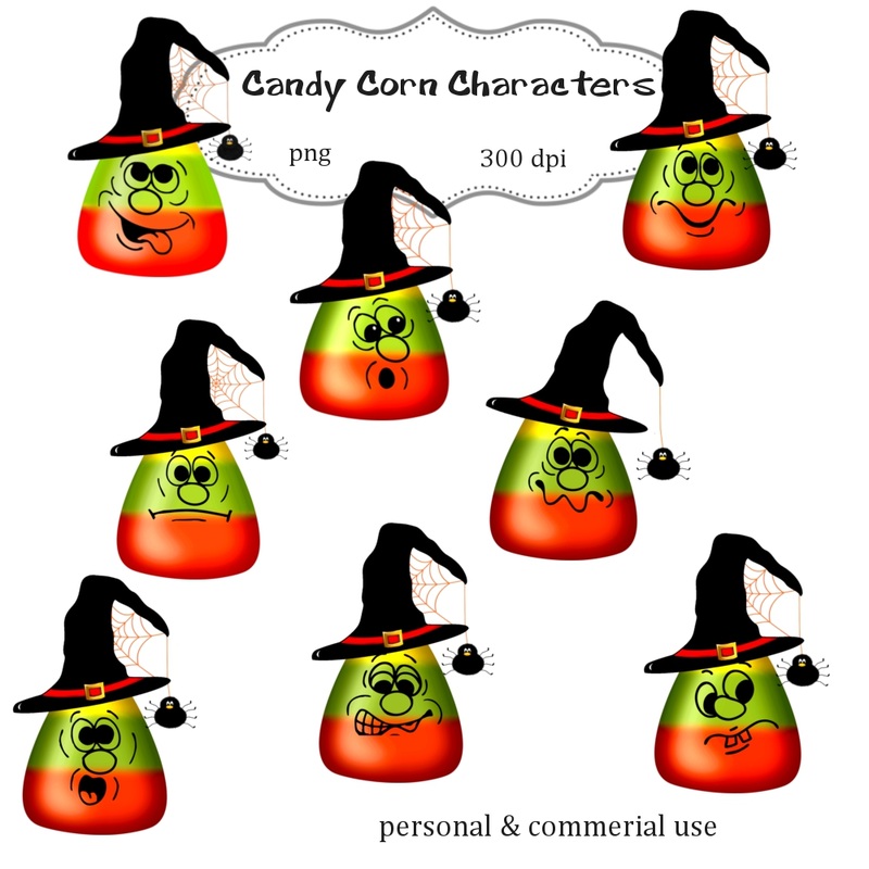 Halloween Candy Corn Clip Art Png Digital Images no 072 - graphic 