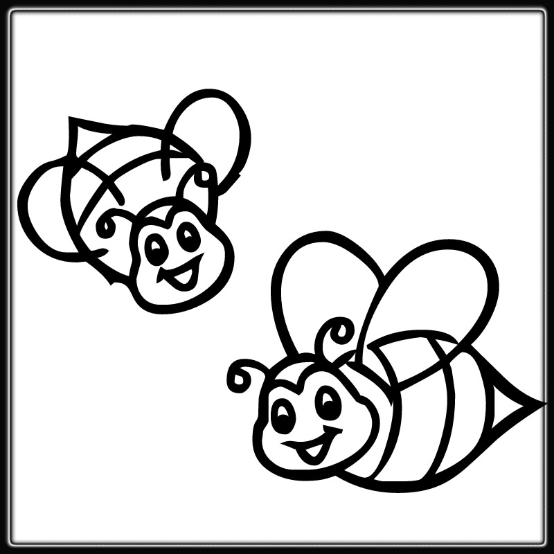 Bumble Bees Coloring page : Printables for Kids   free word 