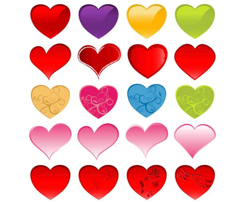 Colorful hearts vector | Vector Graphics Blog