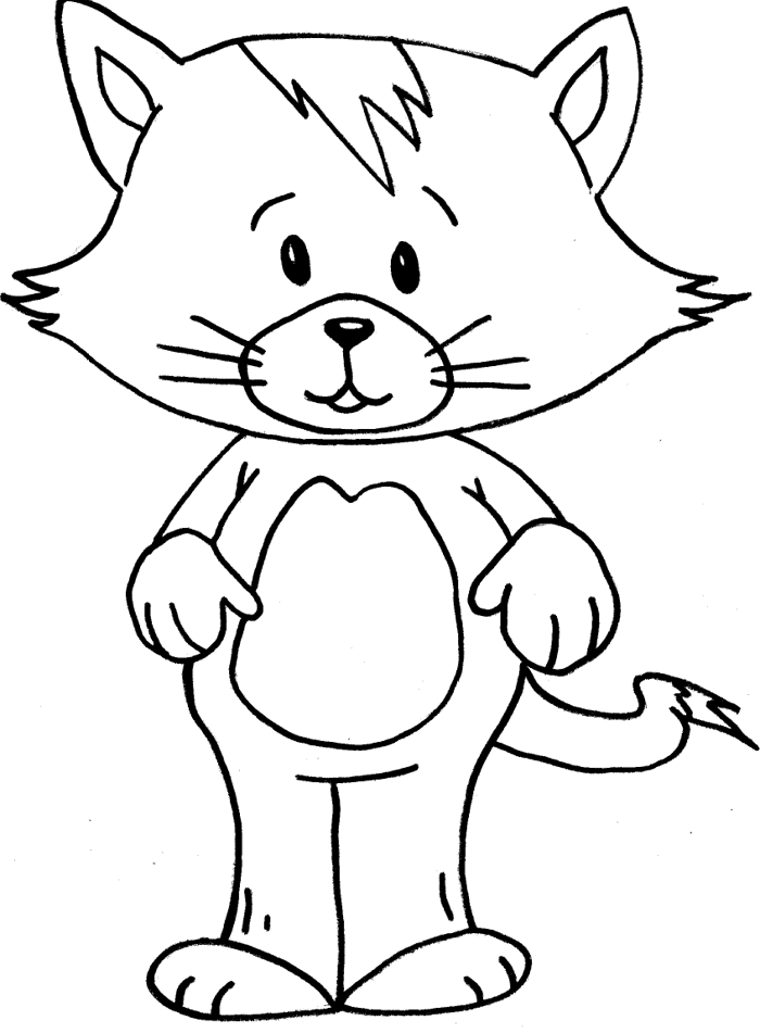 Simple Cartoon Kitten Images  Pictures - Becuo
