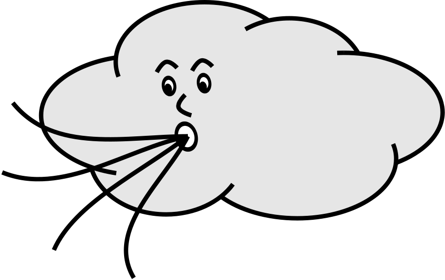 Windy Clipart Black And White