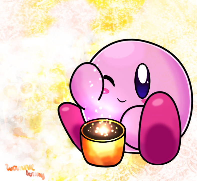 Kirby Drinks Coffee by WannieWirny on Clipart library