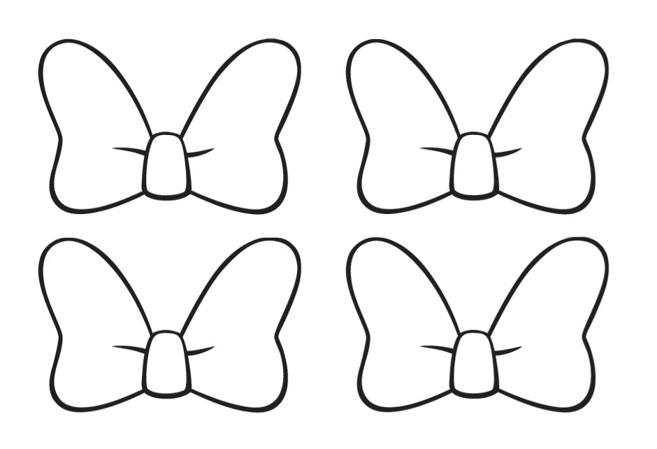 Pix For  Minnie Mouse Bow Silhouette Template