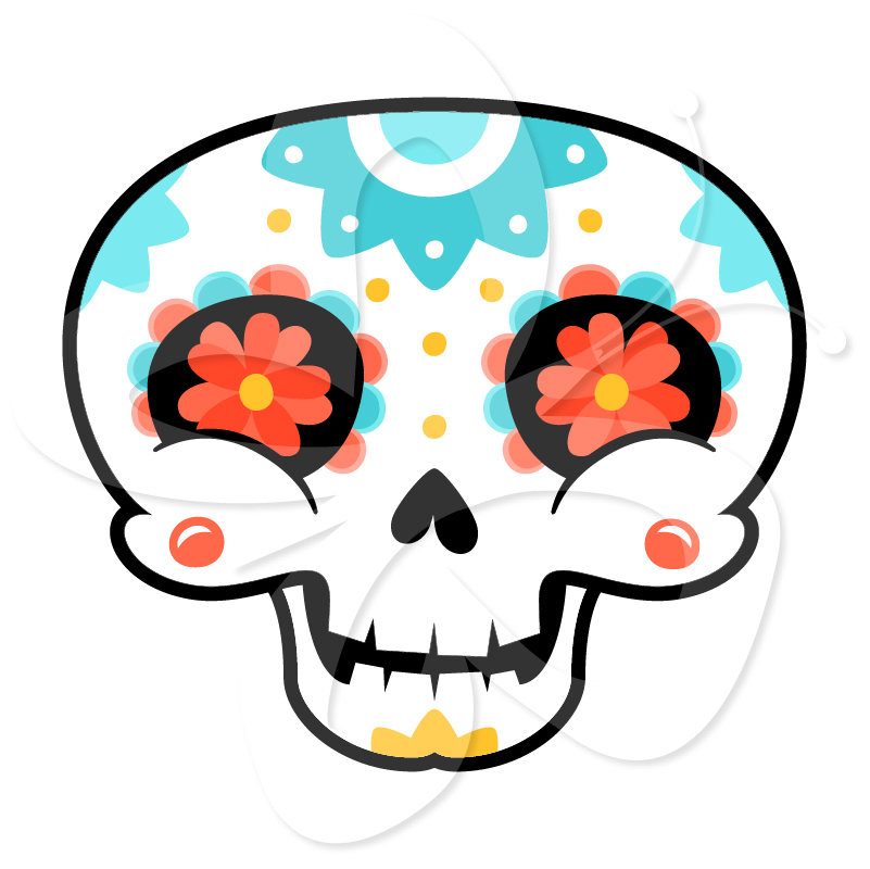 Sugar Skulls Day of the Dead - Creative Clipart Collection