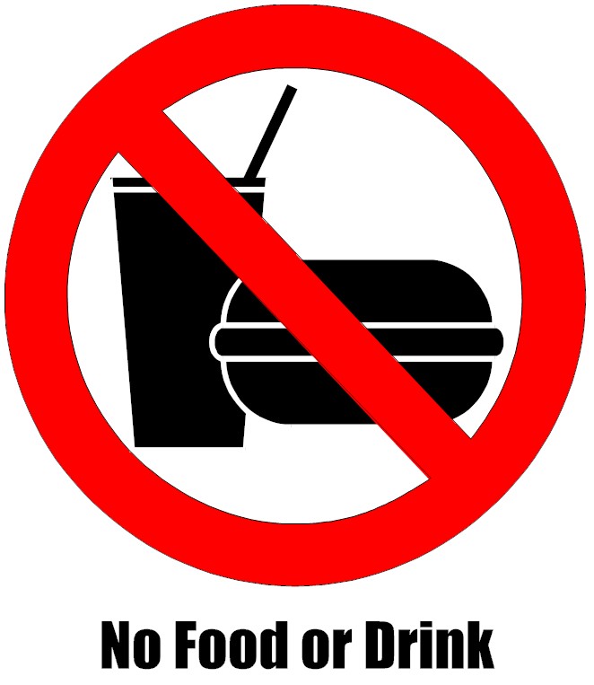 No Food Allowed Signs
