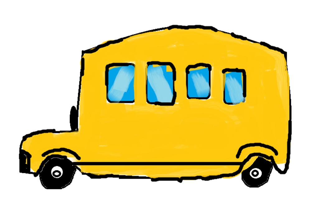 Painted Schoolbus? by Shafinaz, age 9 | Kid Cartoonists, By Bob 