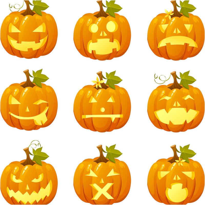 Halloween pumpkins vector | Vector Graphics Blog