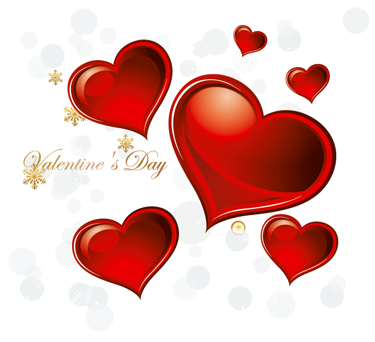 Valentines Day Hearts Decoration PNG Clipart