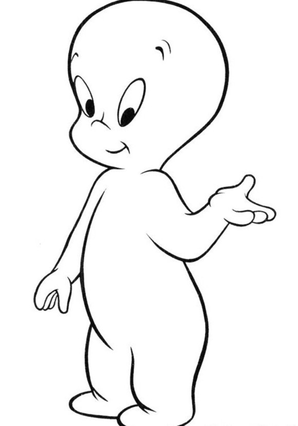 Ghost Coloring Pages For Kids Cartoon Casper - Cartoon Coloring 