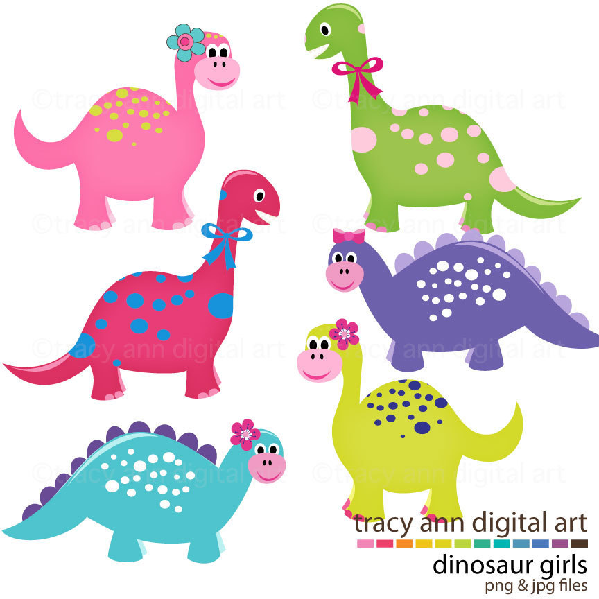 Popular items for dinosaurs clipart 