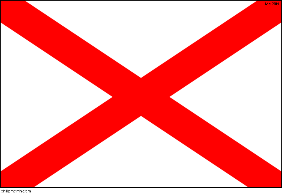 Free United States Clip Art by Phillip Martin, State Flag of Alabama