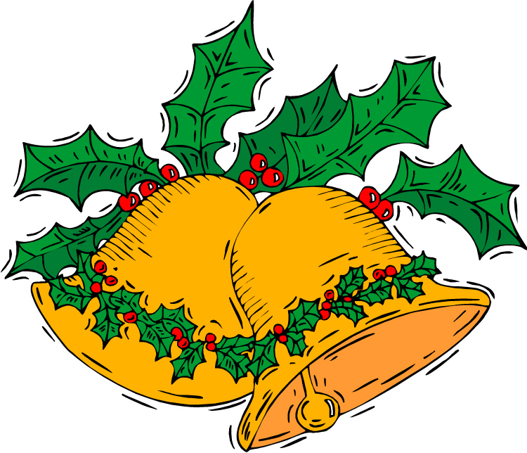 Pix For  Clipart Christmas Bells