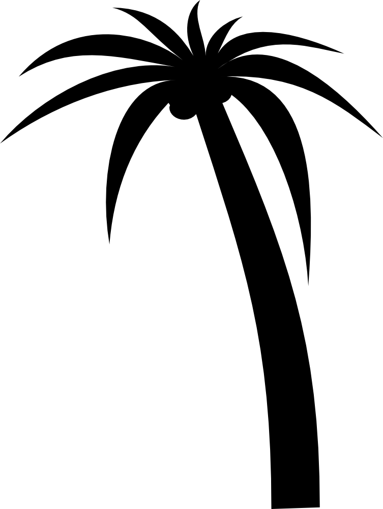 OnlineLabels Clip Art - Palm Tree Silhouette