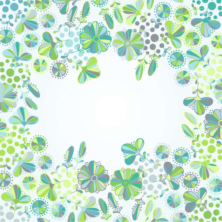 Free Flowers Frame Vector Backgrounds For PowerPoint - Border and 