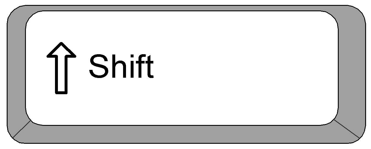 Clipart: Computer Keyboard keys - Shift key