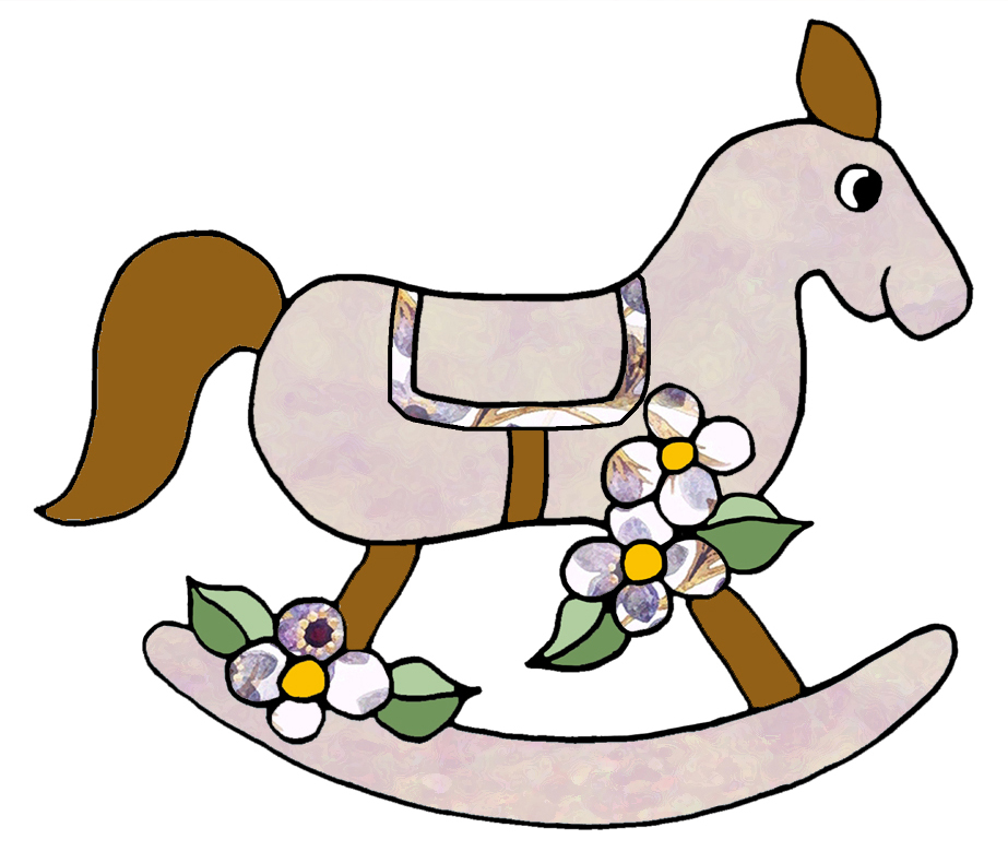 ArtbyJean - Paper Crafts: Rocking Horse Clip Art from set A05 