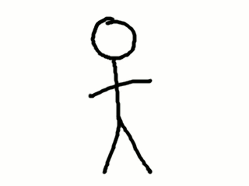 Stickfigure - GIMP animation by Were-Wolf-Hell on Clipart library