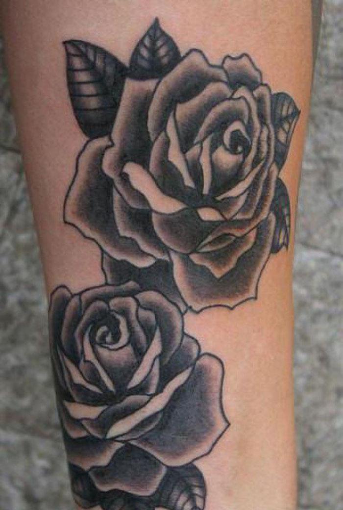 Roses tattoos black and white Beautiful design idea for Men and Women.