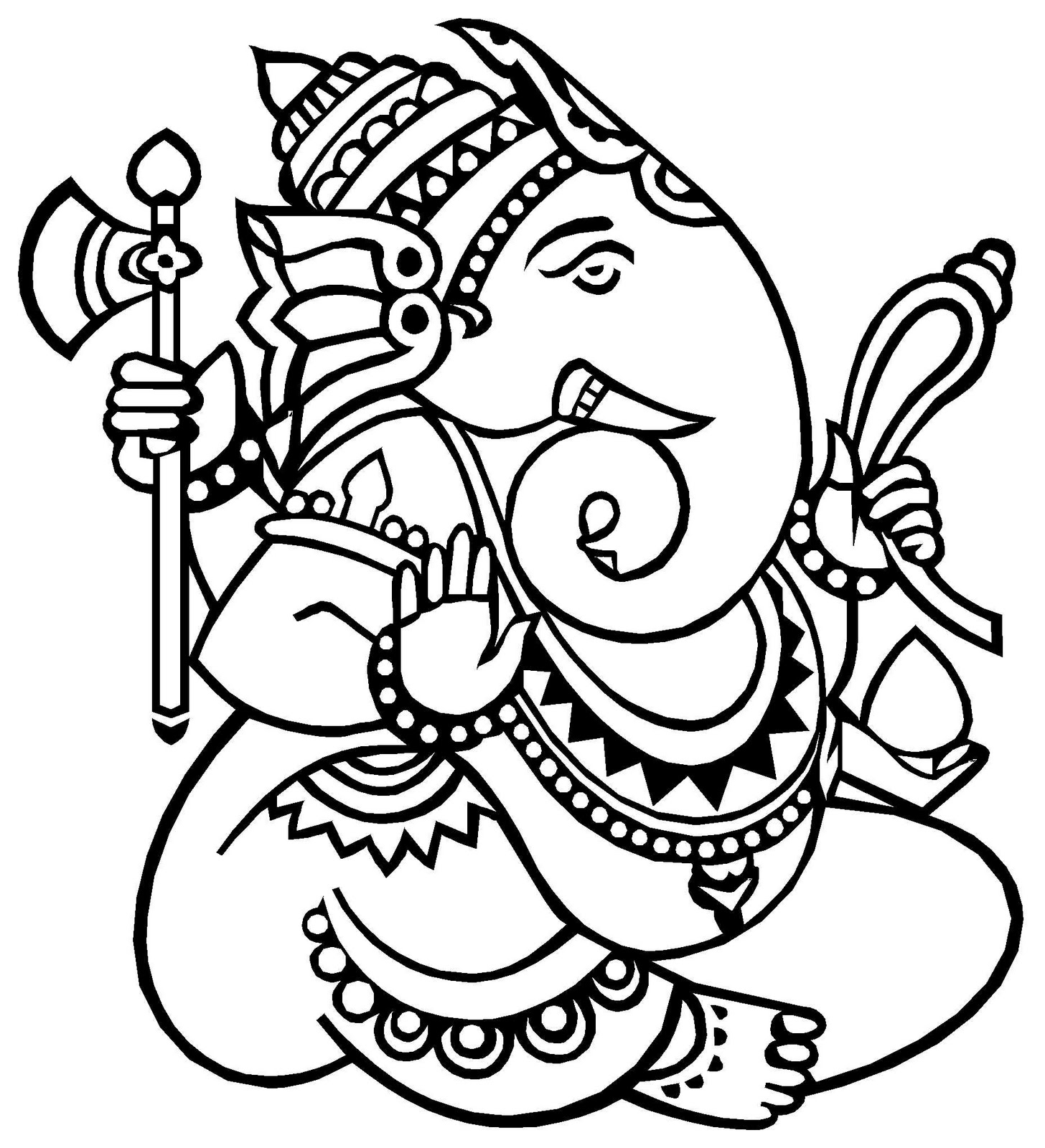 ganesha paintings black and white