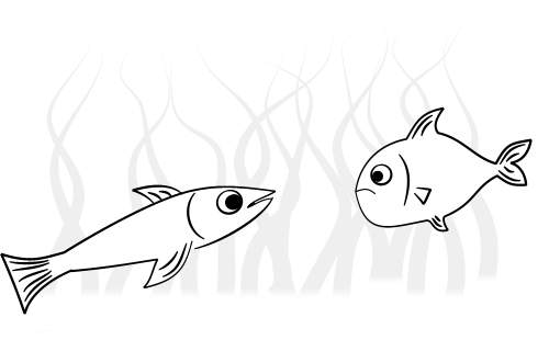 small fish cartoon drawing - Clip Art Library