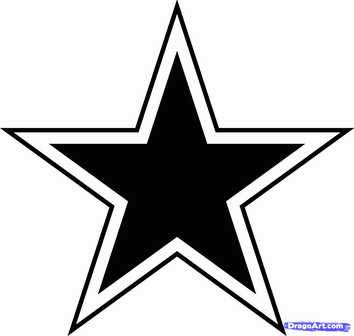 How to Draw the Dallas Cowboys, Dallas Cowboys, Step by Step 