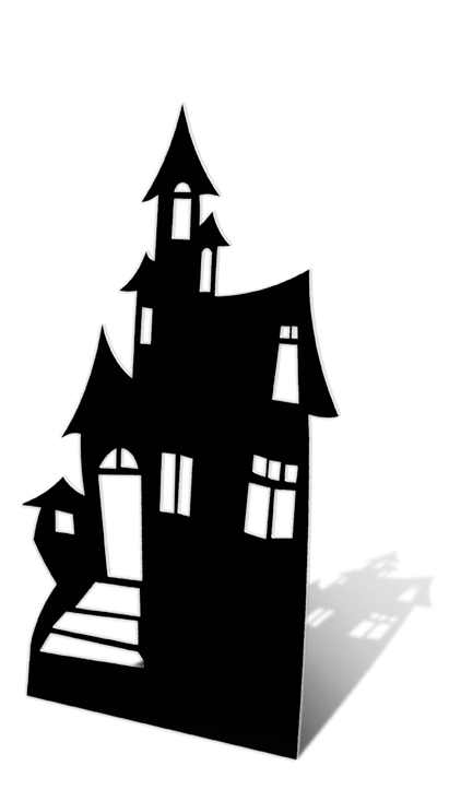 free haunted house silhouette clip art - photo #14