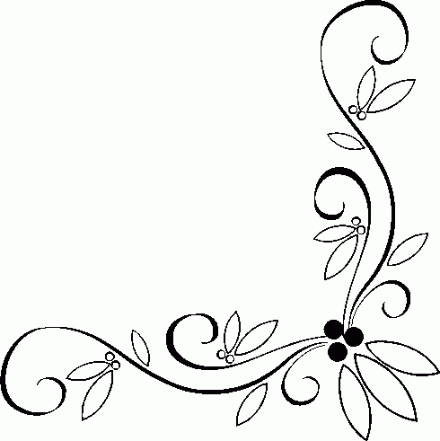 flower border designs drawings