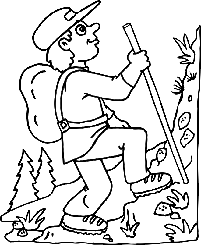 hike clipart black and white - Clip Art Library