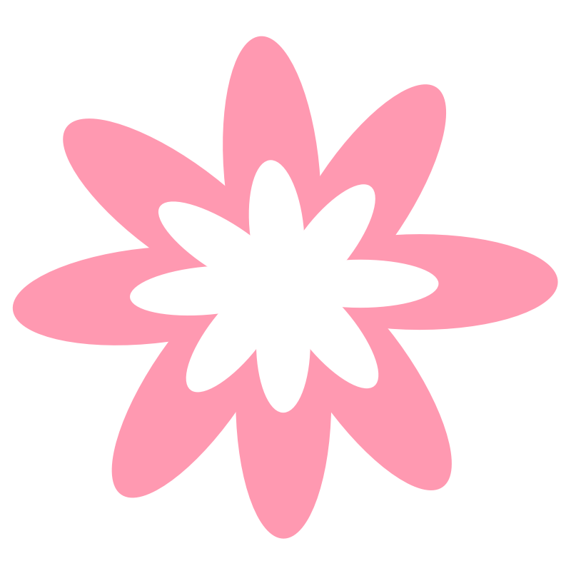 Clipart - Pink Burst Flower