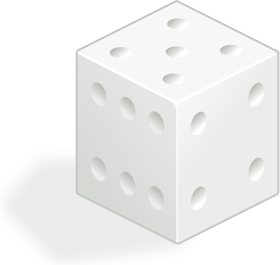 White dice Clipart, vector clip art online, royalty free design 