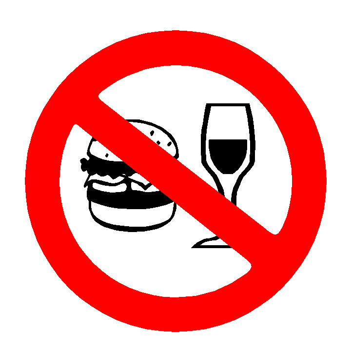 Printable No Eating Or Drinking Sign