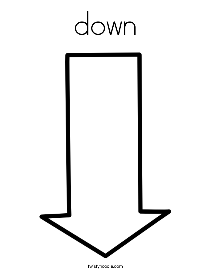 down arrow Colouring Pages