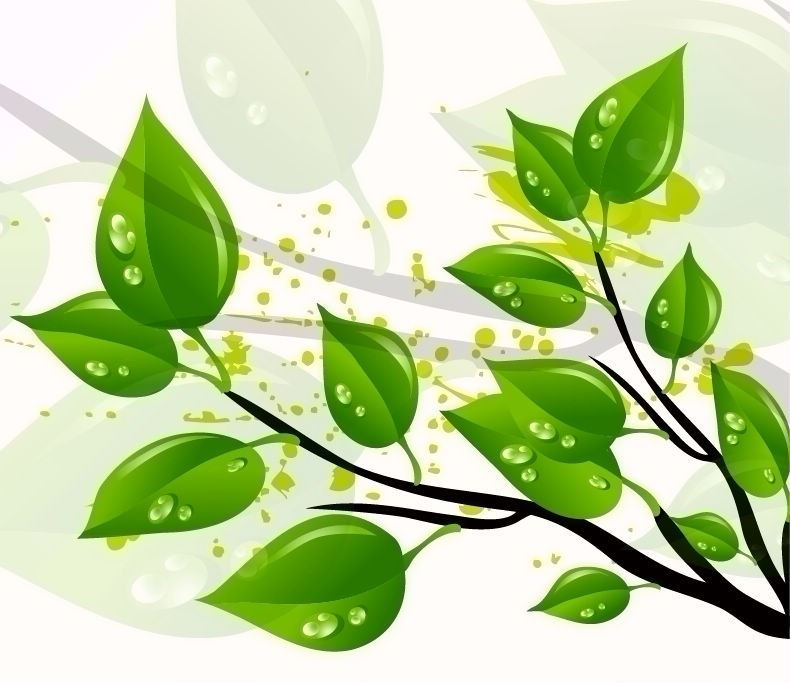 Abstract Green Leaves Vector Illustration | Free Vector Graphics 