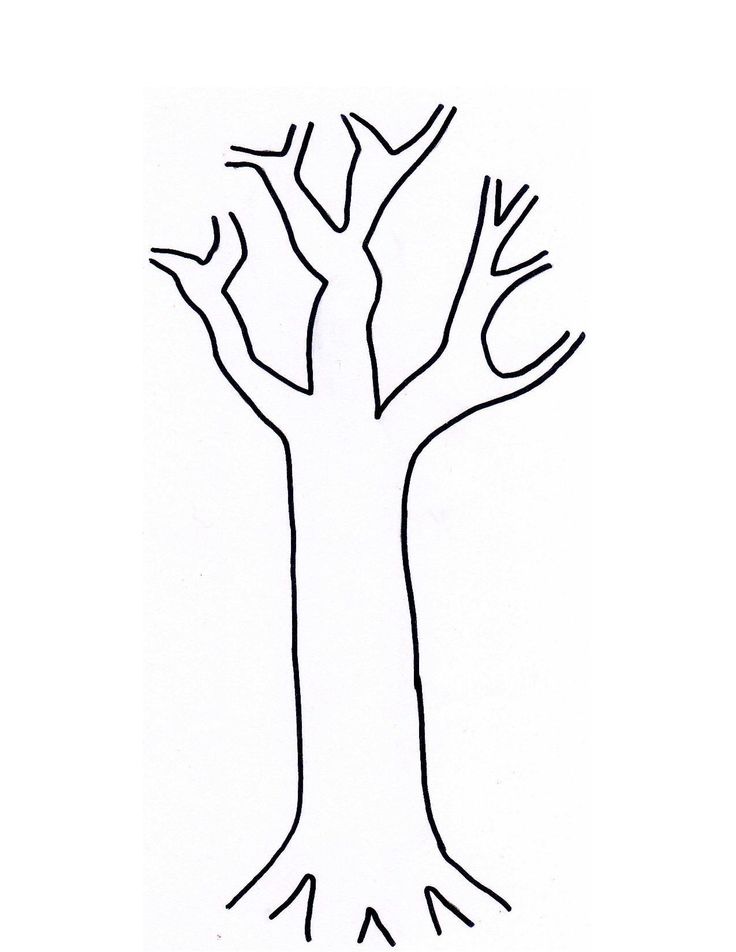 Bare Tree Template Printable Tree Stencil for Art and Crafts