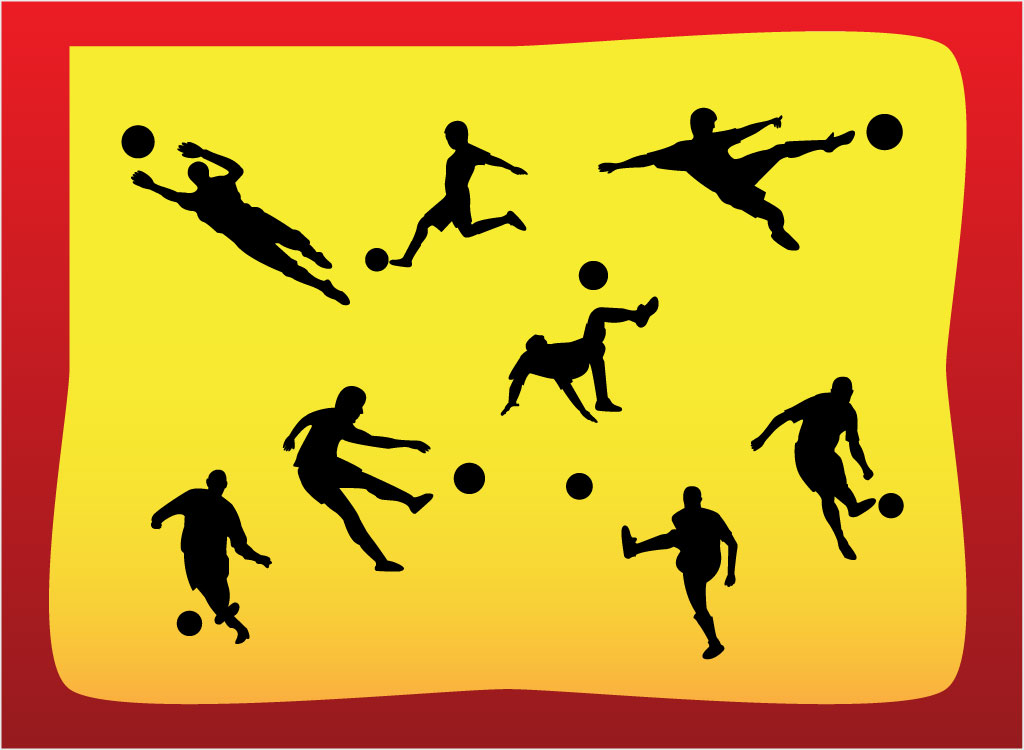 Soccer Players Vector Graphics