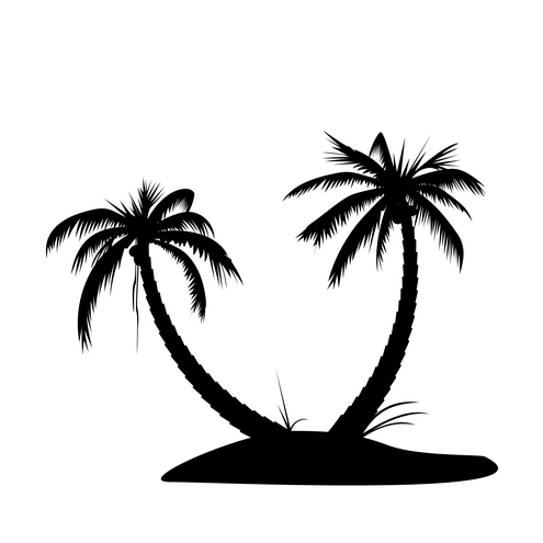 Palm Tree Clip Art Black And White - Clipart library
