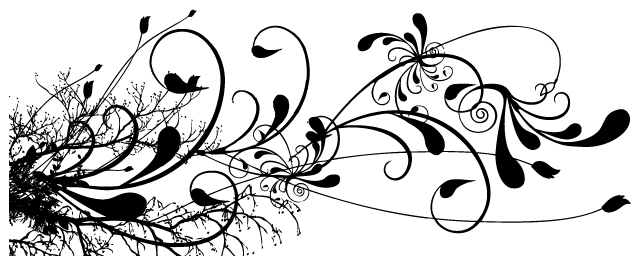 Black Floral Swirl Tattoo Design | Tattoobite.