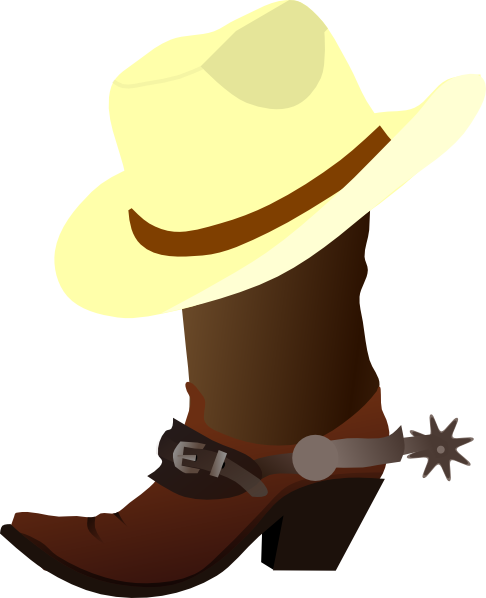 White Cowboy Hat And Boots Clip Art at Clipart library - vector clip art 