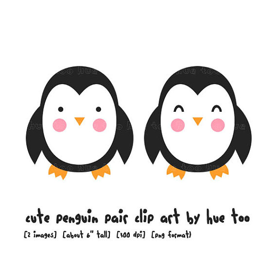 penguin clip art winter penguins clipart holiday cute by huetoo