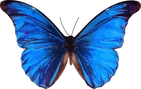 Blue Butterfly clip art - vector clip art online, royalty free 
