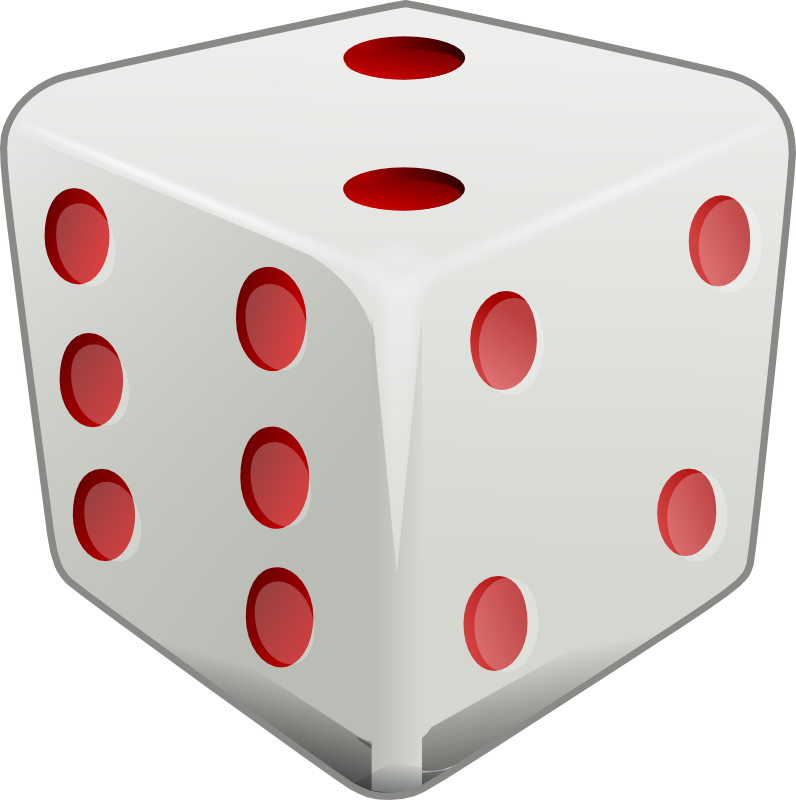 Clipart - Dice with Two on top