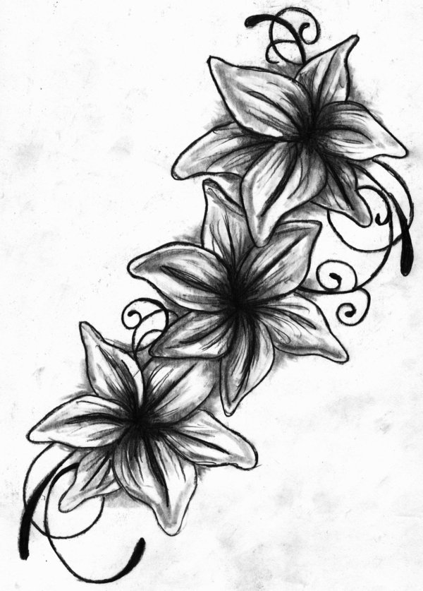 Black White Drawings Tattoos$