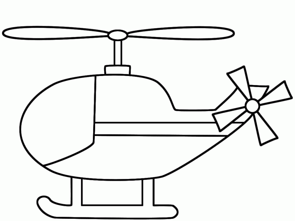Helicopter 2 Black White Line Art Scalable Vector Graphics SVG 