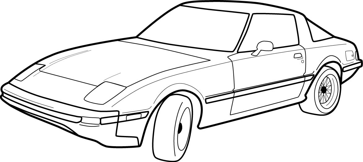 Free Outline Drawing Of Drift Cars, Download Free Outline Drawing Of