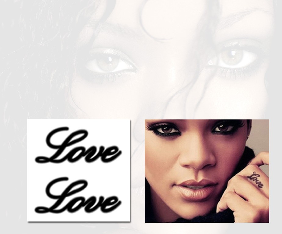 Rihanna Love Temporary Tattoo | TattooTemptation