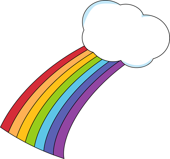 Rainbow and Cloud Clip Art - Rainbow and Cloud Image