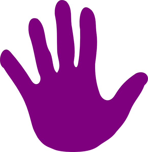 Hand - Purple clip art - vector clip art online, royalty free 