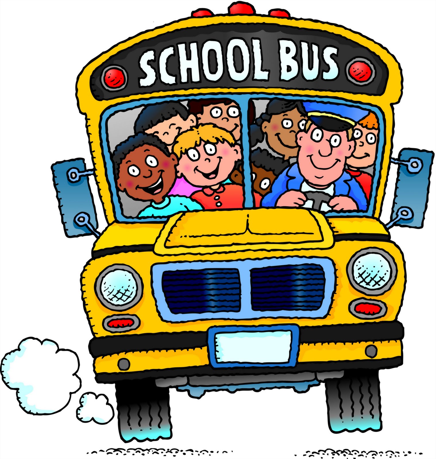 school bus cartoon for children | Indesign Arts and Crafts