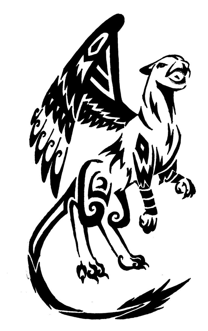 Tribal Gryphon by onlyono on Clipart library